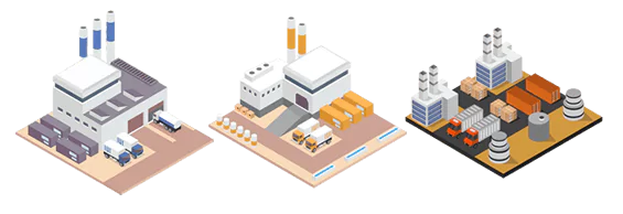 Three supplier warehouses.